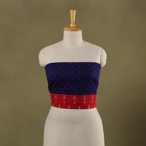 Blue Tie-Dye Cotton Bandhani Blouse Piece