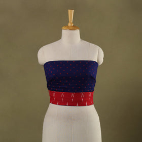 Blue Tie-Dye Cotton Bandhani Blouse Piece