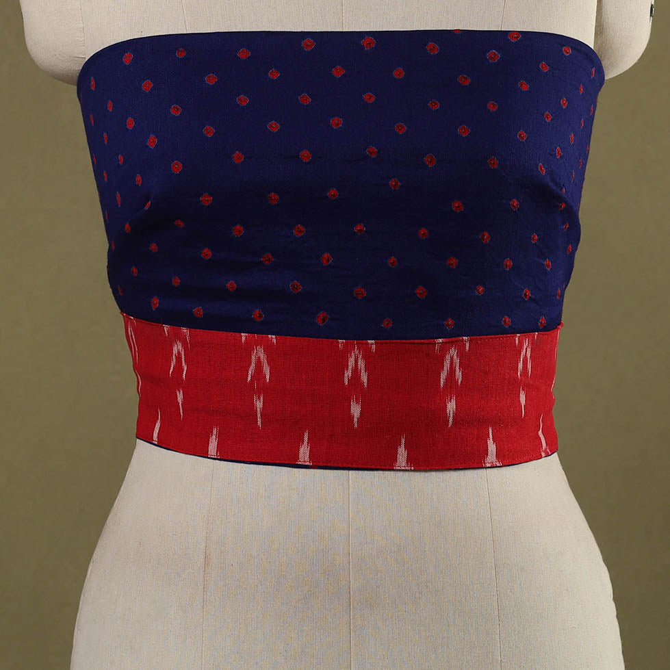 Blue Tie-Dye Cotton Bandhani Blouse Piece