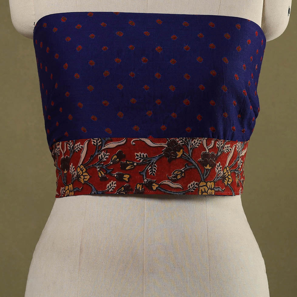 Blue Tie-Dye Cotton Bandhani Blouse Piece