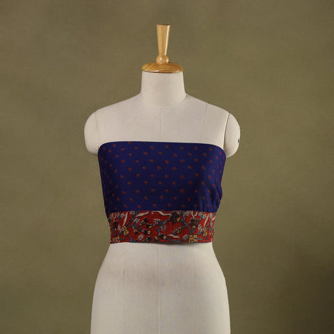 Blue Tie-Dye Cotton Bandhani Blouse Piece