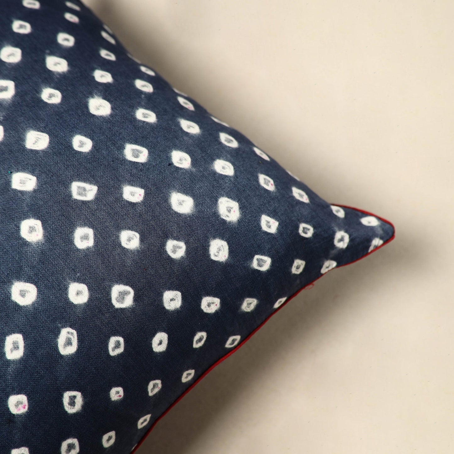 Buy Blue Tie & Dye Cotton Bandhani Cushion Cover Online