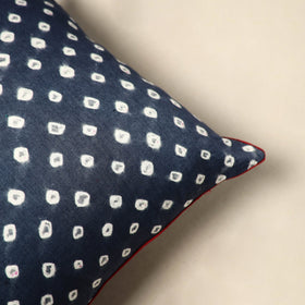 Buy Blue Tie & Dye Cotton Bandhani Cushion Cover Online