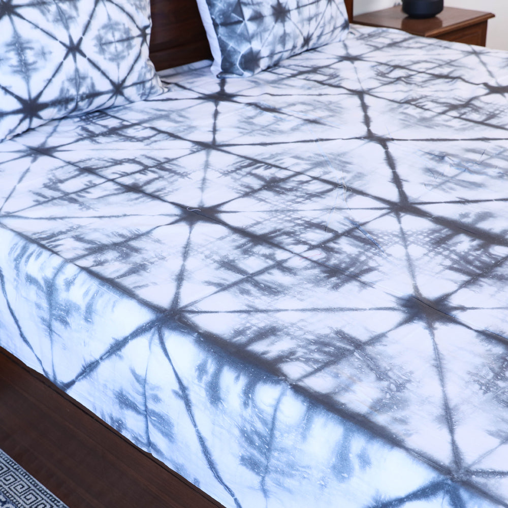 Buy Tie & Dye Cotton Double Shibori Bed Sheet Set