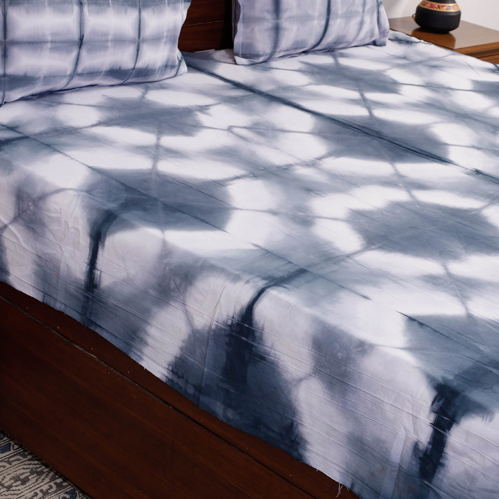 Buy Tie & Dye Cotton Double Shibori Bed Sheet Set