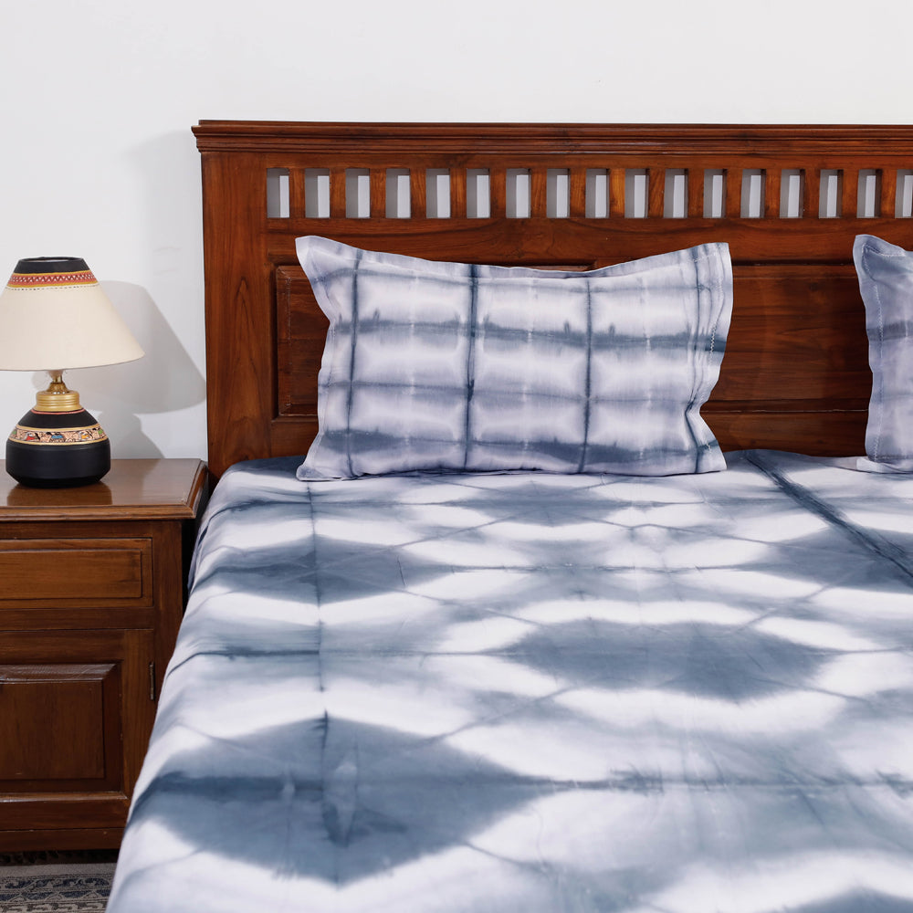 Buy Tie & Dye Cotton Double Shibori Bed Sheet Set