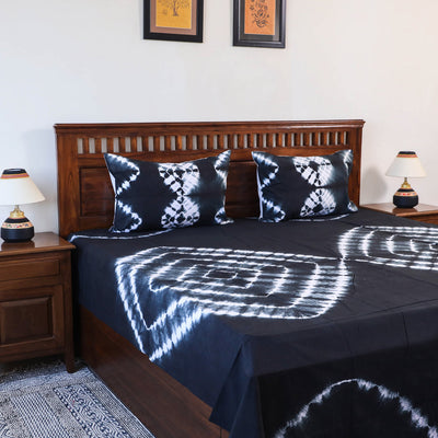 Buy Tie & Dye Cotton Double Shibori Bed Sheet Set