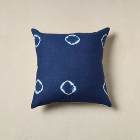 Blue Tie & Dye Cotton Shibori Cushion Cover