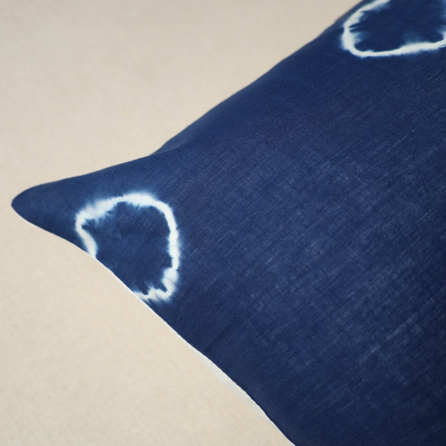 Blue Tie & Dye Cotton Shibori Cushion Cover