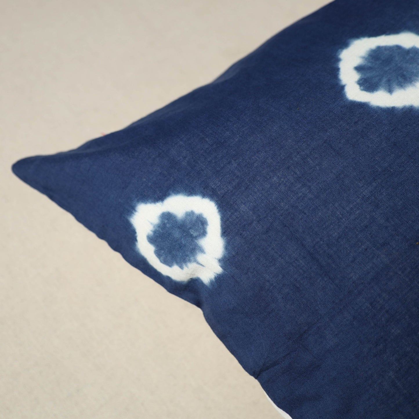 Buy Blue Tie & Dye Cotton Shibori Cushion Cover