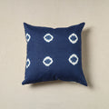 Buy Blue Tie & Dye Cotton Shibori Cushion Cover