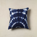 Blue Tie & Dye Cotton Shibori Cushion Cover