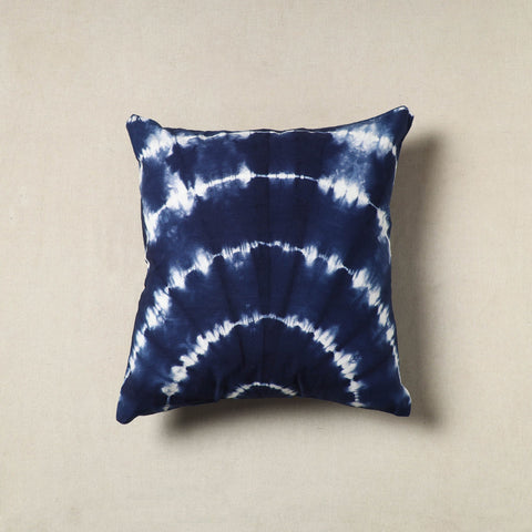 Blue Tie & Dye Cotton Shibori Cushion Cover