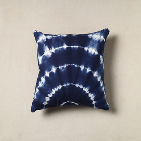 Blue Tie & Dye Cotton Shibori Cushion Cover