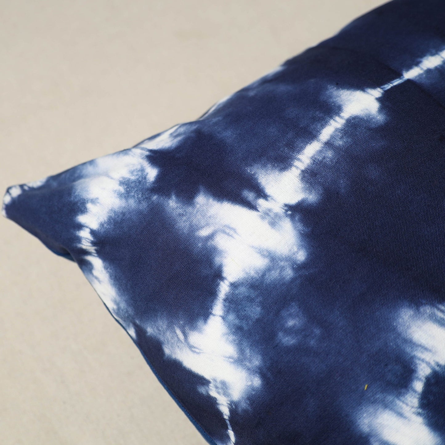 Blue Tie & Dye Cotton Shibori Cushion Cover