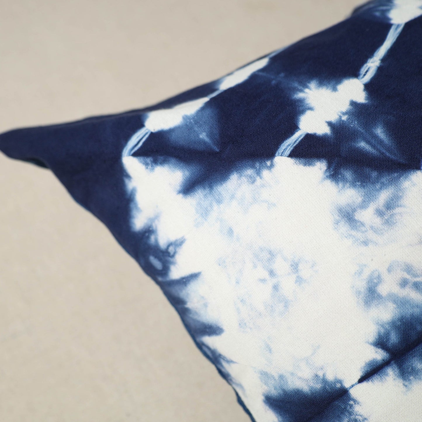 Blue - Tie & Dye Cotton Shibori Cushion Cover 09