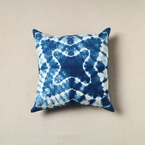 Blue - tie & dye cotton shibori cushion cover 11