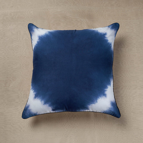 Shibori Cushion Cover - Buy Tie & Dye Cotton Blue Pillow Cover Online | iTokri