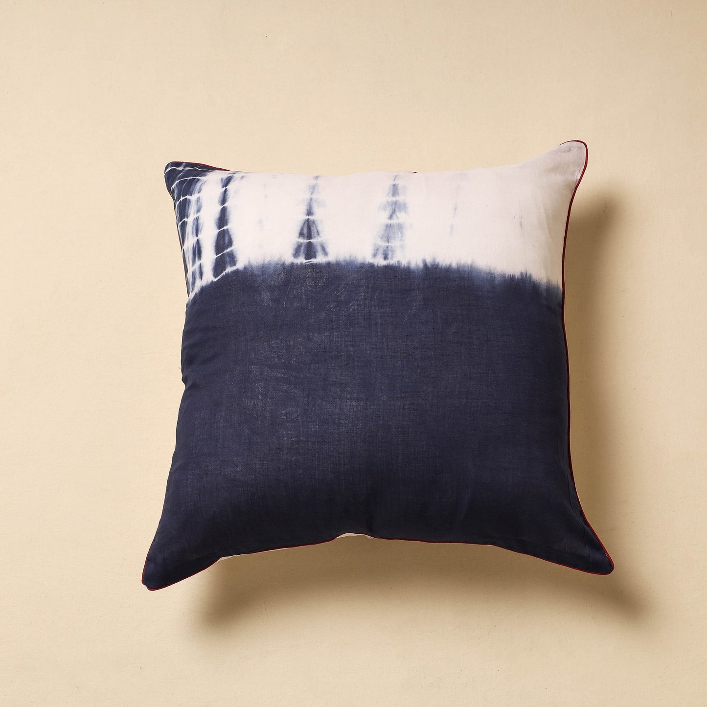 Blue Tie & Dye Cotton Shibori Cushion Cover