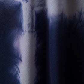Black - tie-dye cotton shibori fabric 02 - handcrafted