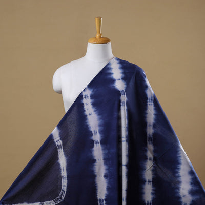 Black - tie-dye cotton shibori fabric 08 - handcrafted