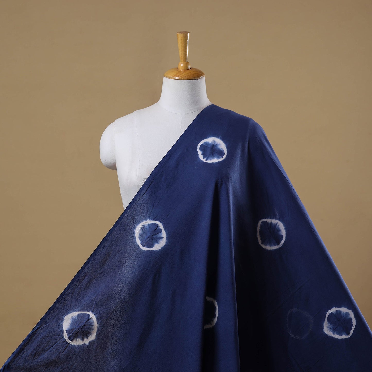 Black - tie-dye cotton shibori fabric 10 - handcrafted