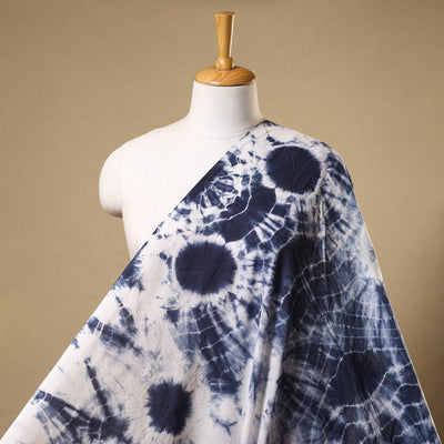 Blue Tie-Dye Cotton Shibori Fabric 