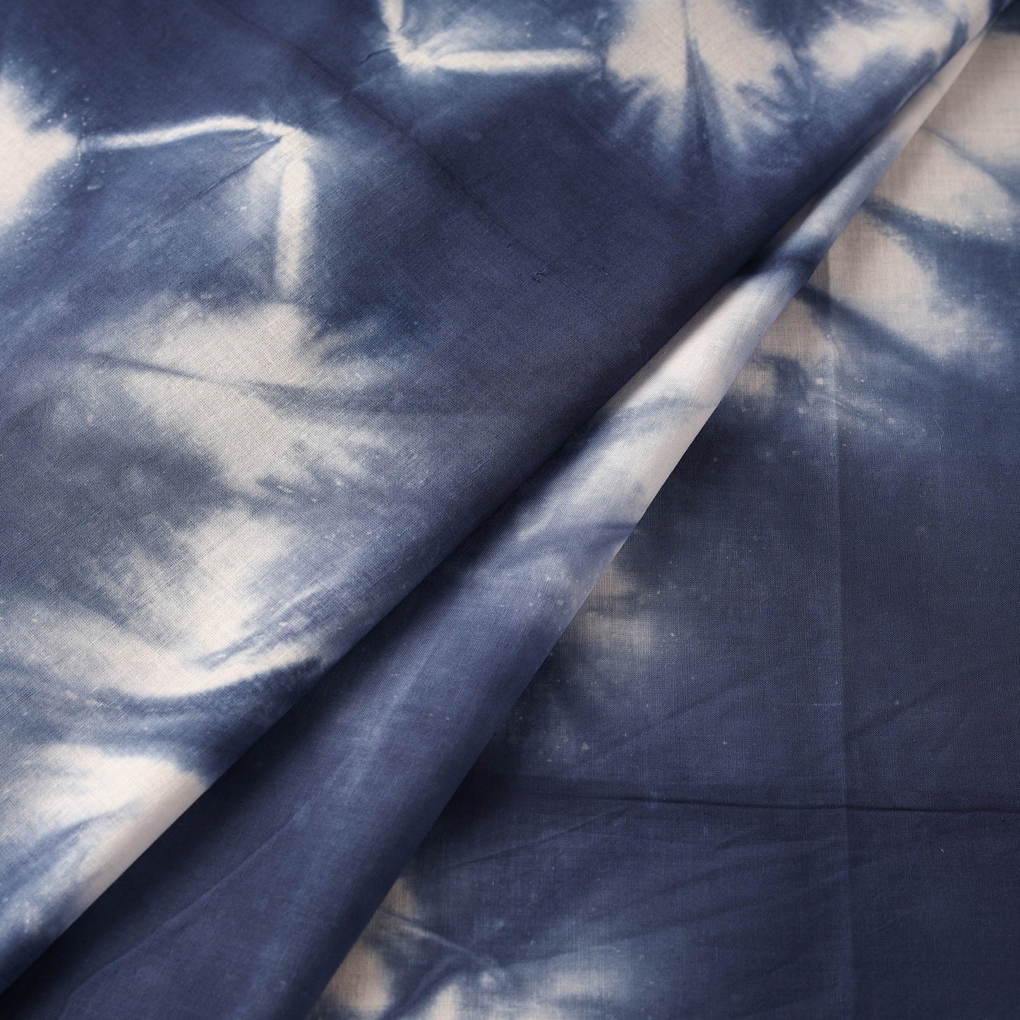Buy Blue Tie-Dye Cotton Shibori Fabric Online