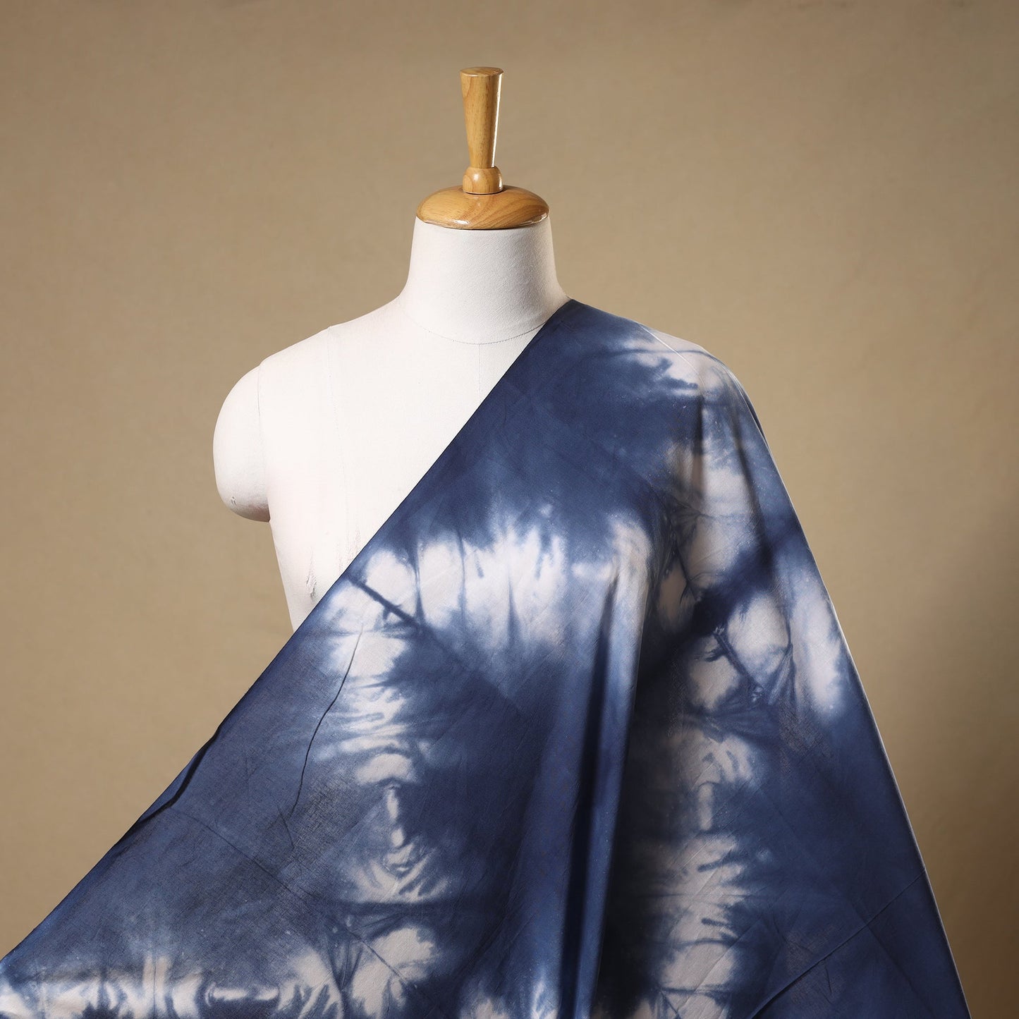 Buy Blue Tie-Dye Cotton Shibori Fabric Online