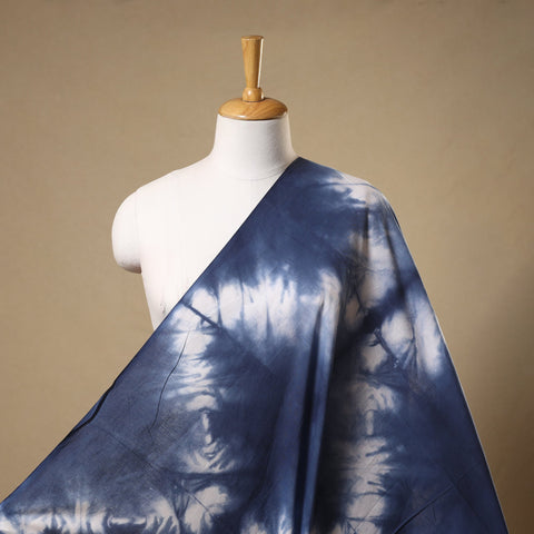 Buy Blue Tie-Dye Cotton Shibori Fabric Online