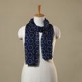 Blue Tie-Dye Cotton Shibori Stole 