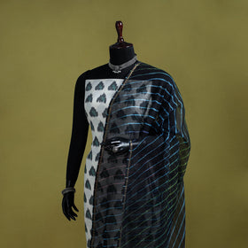 Blue - tie-dye kota doria cotton leheriya dupatta 04
