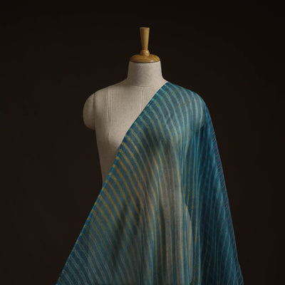 Blue - tie-dye kota doria cotton leheriya fabric 14