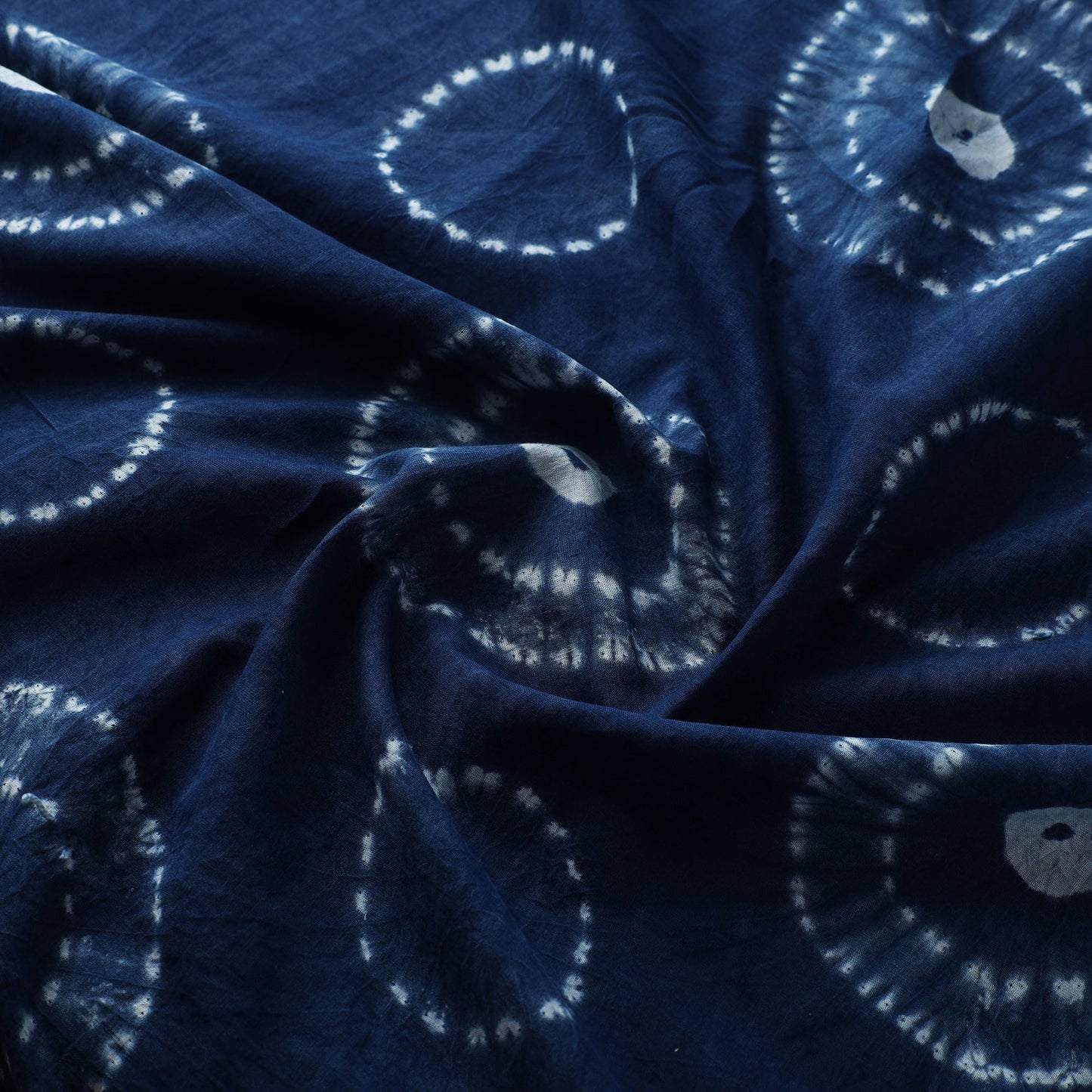 Buy Blue Tie & Dye Pure Cotton Shibori Fabric Online