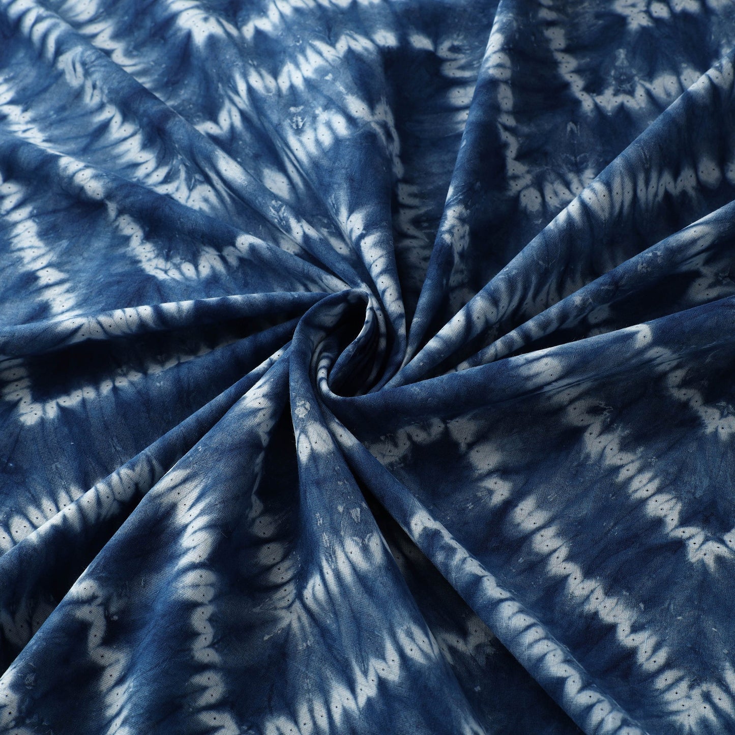  Blue Tie & Dye Pure Cotton Shibori Fabric Online