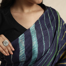  Leheriya Tie-Dye Tussar Silk Handloom Saree 