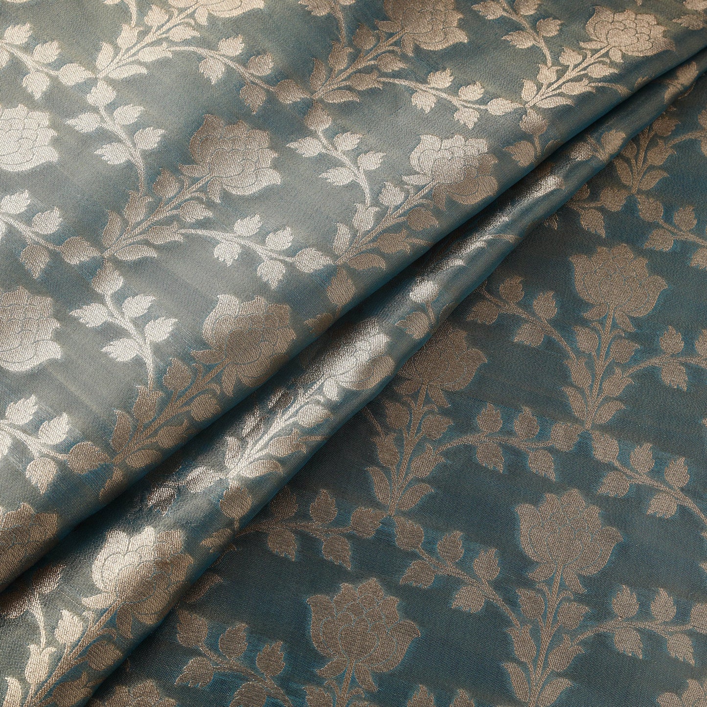 Tissue zari meena work viscose banarasi fabric 16