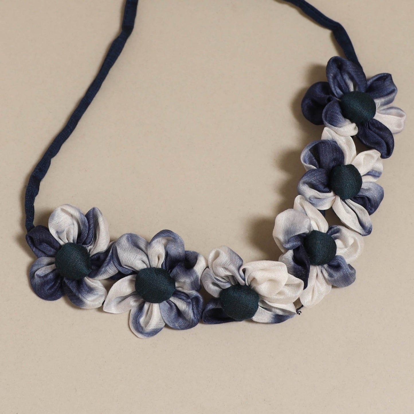 Traditional handmade fabart blue daisy gajra - handcrafted