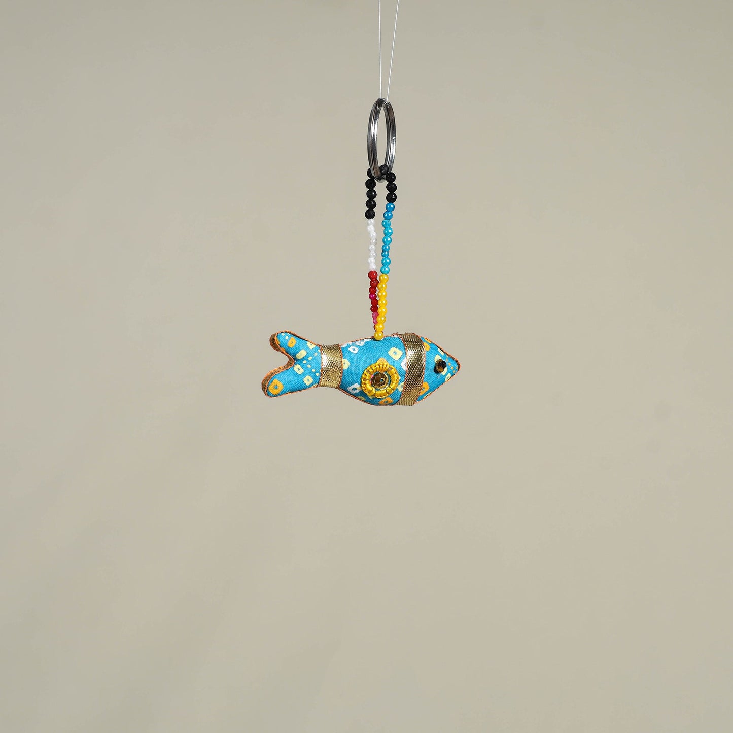 Blue Traditional Handmade Fish Doll Keychain