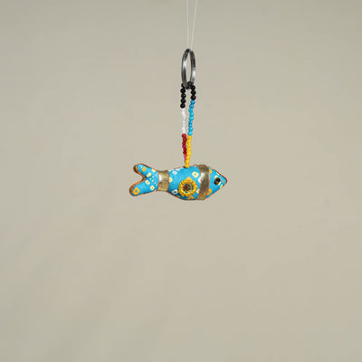 Blue Traditional Handmade Fish Doll Keychain