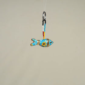 Blue Traditional Handmade Fish Doll Keychain