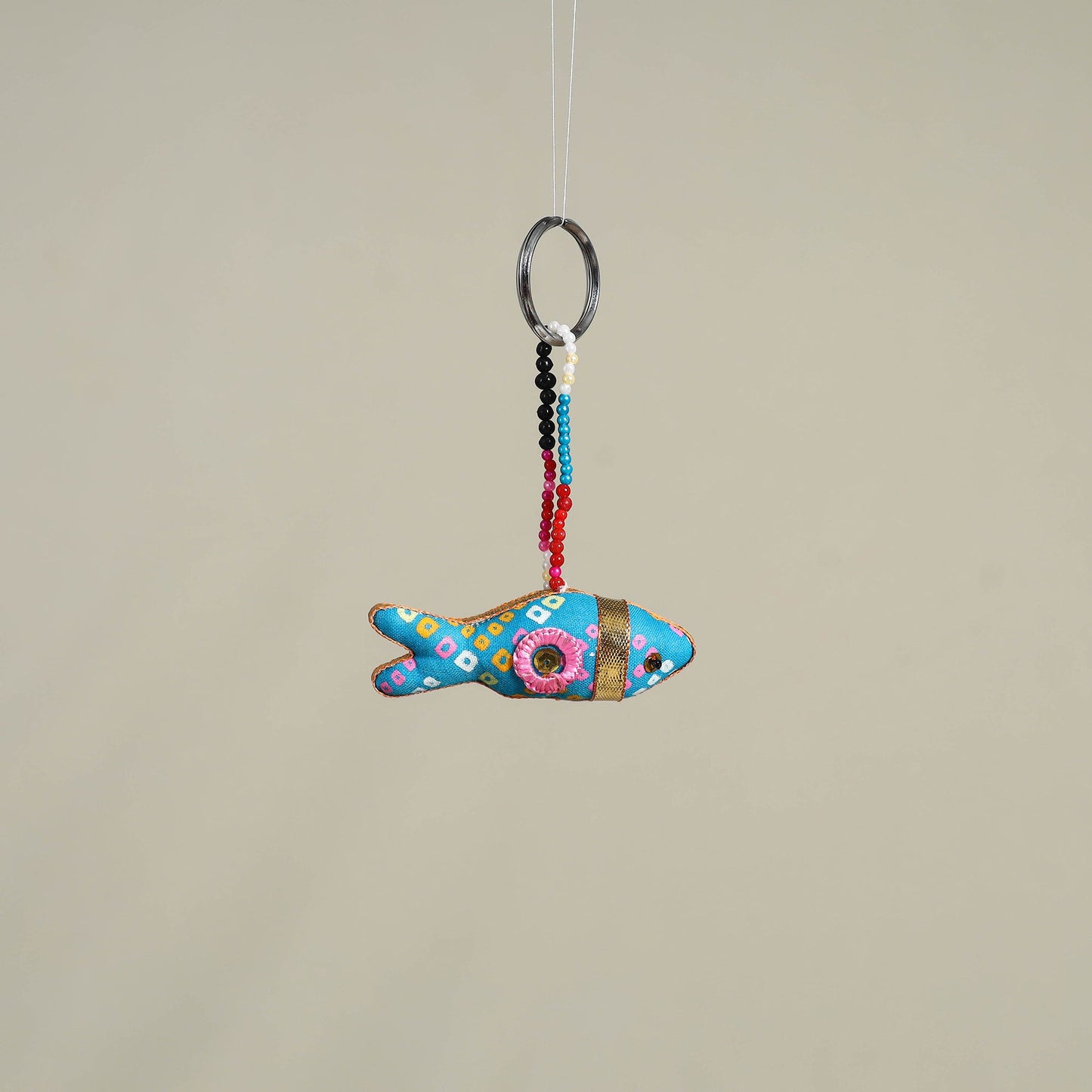 Blue Traditional Handmade Fish Doll Keychain