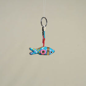 Blue Traditional Handmade Fish Doll Keychain