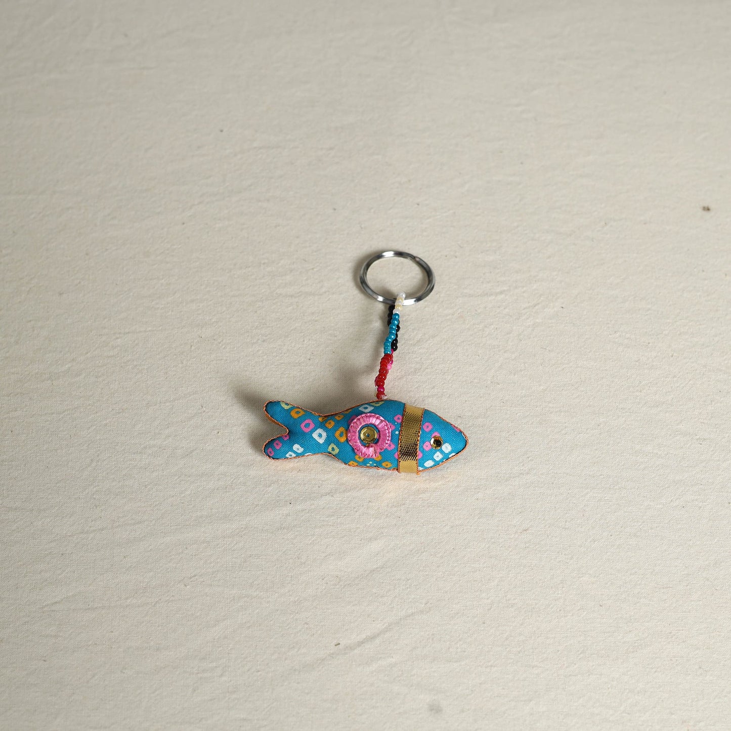 Blue Traditional Handmade Fish Doll Keychain