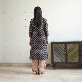 Buy Traditional Maheshwari Silk Bagru Print Kurta Set