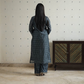 Buy Traditional Maheshwari Silk Bagru Print Kurta Set