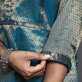 Buy Traditional Maheshwari Tissue Zari Work Cotton Handloom Kurta with Dupatta Set Online at iTokri.com