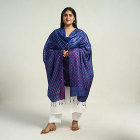 Traditional Tie & Dye Tussar Silk Leheriya Dupatta
