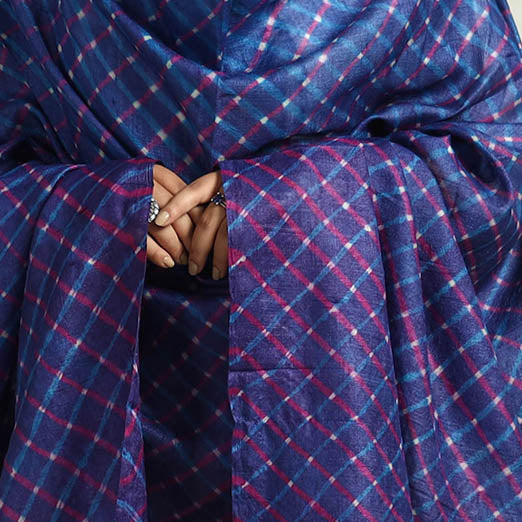 Traditional Tie & Dye Tussar Silk Leheriya Dupatta