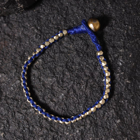 Blue - tribal odisha dokra threadwork bracelet 43